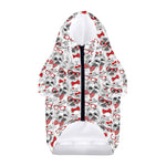 Lovely Yorkshire Terrier Pattern Print Dog Zip Up Hoodie