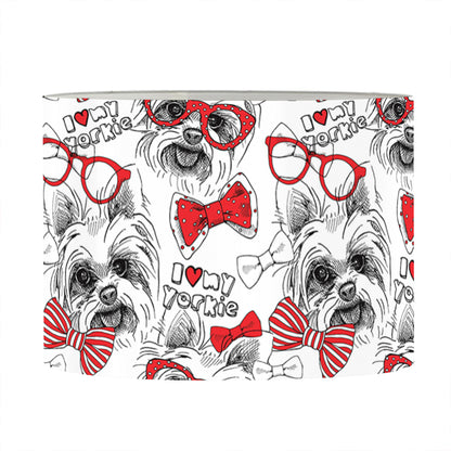 Lovely Yorkshire Terrier Pattern Print Drum Lamp Shade