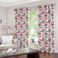 Lovely Yorkshire Terrier Pattern Print Extra Wide Grommet Curtains
