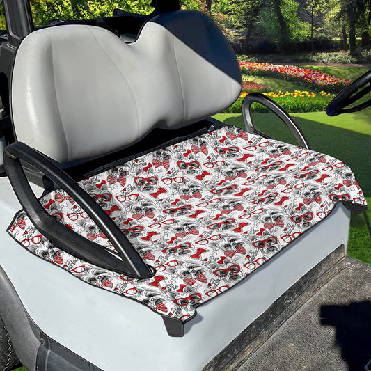 Lovely Yorkshire Terrier Pattern Print Golf Cart Seat Cover