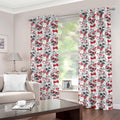 Lovely Yorkshire Terrier Pattern Print Grommet Curtains