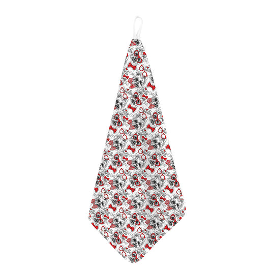 Lovely Yorkshire Terrier Pattern Print Hand Towel