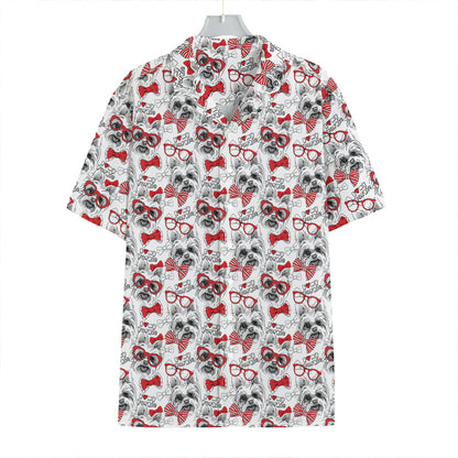 Lovely Yorkshire Terrier Pattern Print Hawaiian Shirt