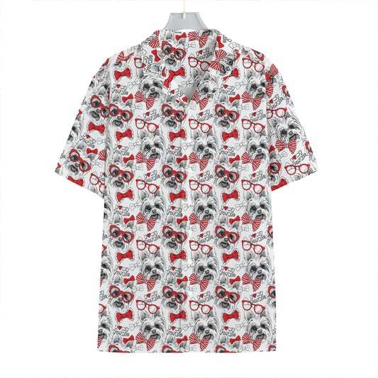 Lovely Yorkshire Terrier Pattern Print Hawaiian Shirt