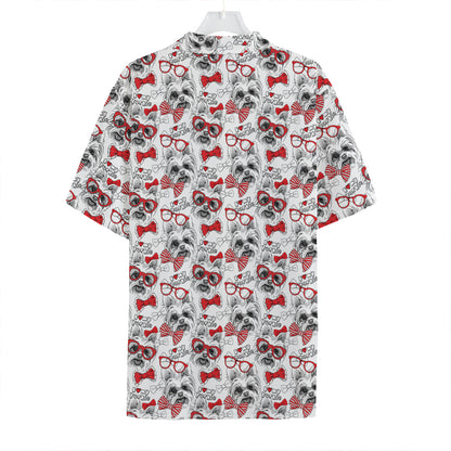 Lovely Yorkshire Terrier Pattern Print Hawaiian Shirt