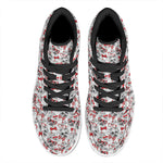 Lovely Yorkshire Terrier Pattern Print High Top Leather Sneakers