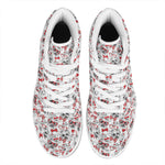 Lovely Yorkshire Terrier Pattern Print High Top Leather Sneakers