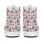Lovely Yorkshire Terrier Pattern Print High Top Leather Sneakers