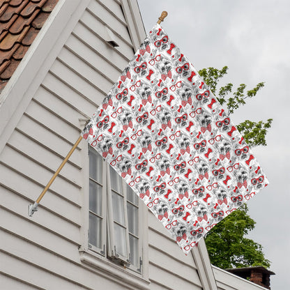 Lovely Yorkshire Terrier Pattern Print House Flag
