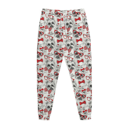 Lovely Yorkshire Terrier Pattern Print Jogger Pants