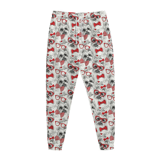 Lovely Yorkshire Terrier Pattern Print Jogger Pants