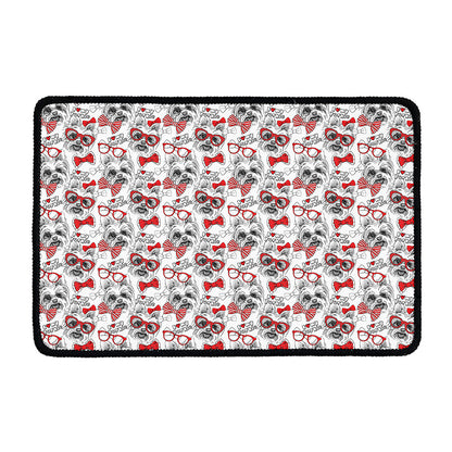 Lovely Yorkshire Terrier Pattern Print Kitchen Mat