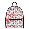 Lovely Yorkshire Terrier Pattern Print Leather Backpack