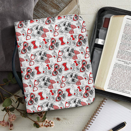 Lovely Yorkshire Terrier Pattern Print Leather Bible Cover