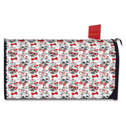 Lovely Yorkshire Terrier Pattern Print Mailbox Cover