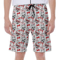 Lovely Yorkshire Terrier Pattern Print Men's Beach Shorts