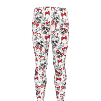 Lovely Yorkshire Terrier Pattern Print Men's leggings