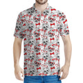 Lovely Yorkshire Terrier Pattern Print Men's Polo Shirt