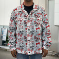 Lovely Yorkshire Terrier Pattern Print Men's Shirt Jacket