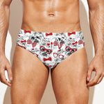 Lovely Yorkshire Terrier Pattern Print Men's Swim Briefs