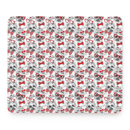Lovely Yorkshire Terrier Pattern Print Mouse Pad