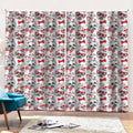 Lovely Yorkshire Terrier Pattern Print Pencil Pleat Curtains