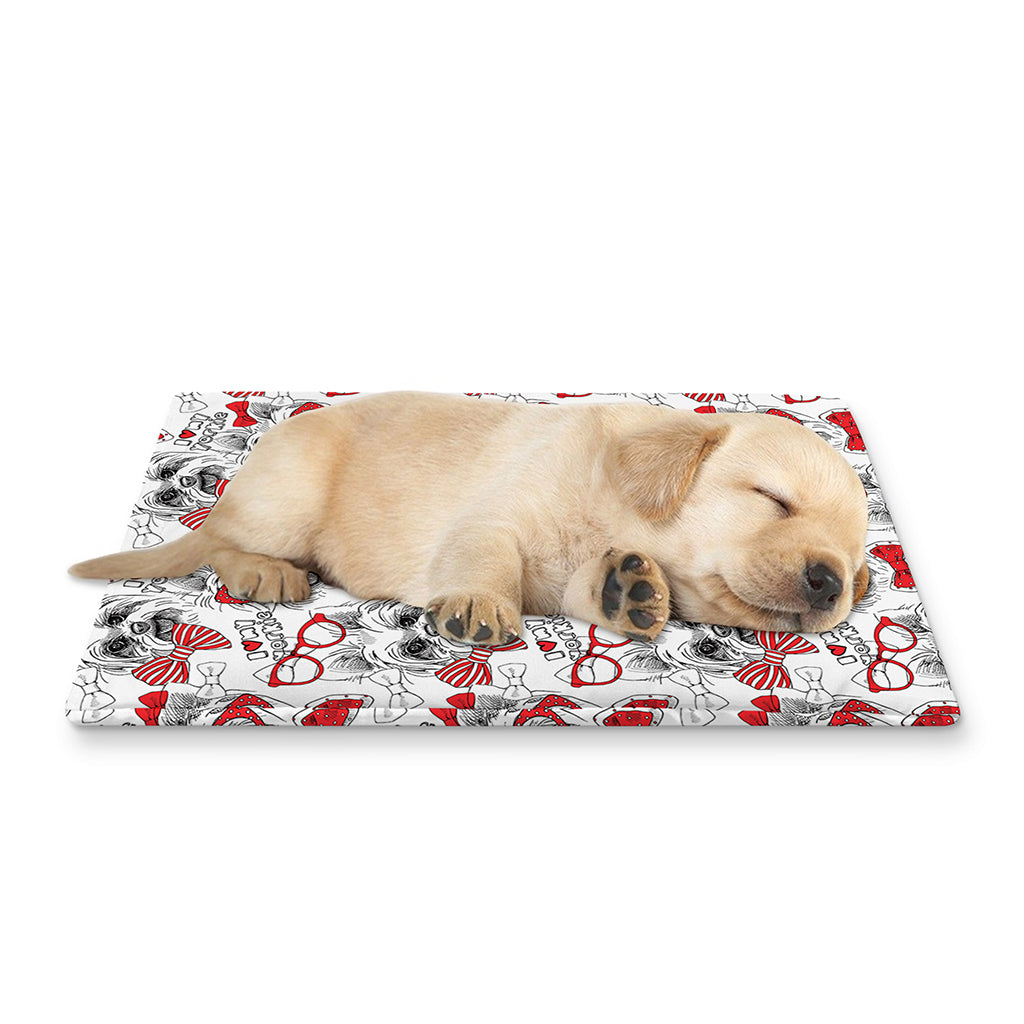 Lovely Yorkshire Terrier Pattern Print Pet Cooling Mat Cover