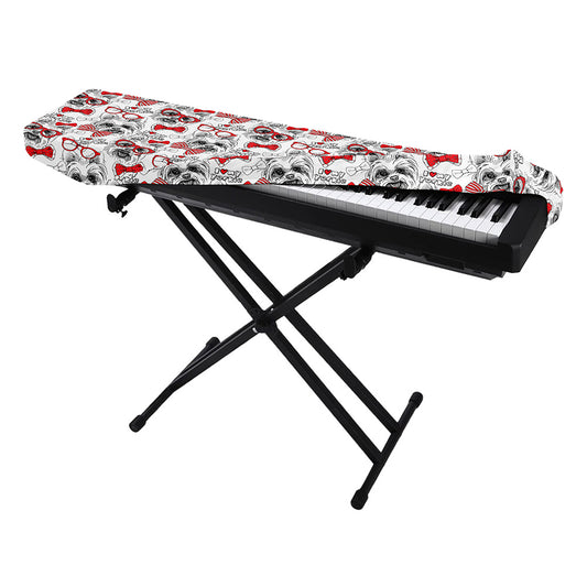 Lovely Yorkshire Terrier Pattern Print Piano Keyboard Cover