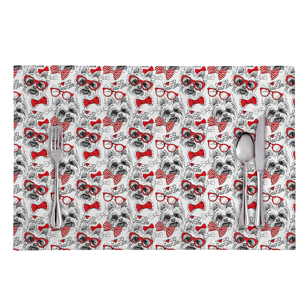 Lovely Yorkshire Terrier Pattern Print Placemat