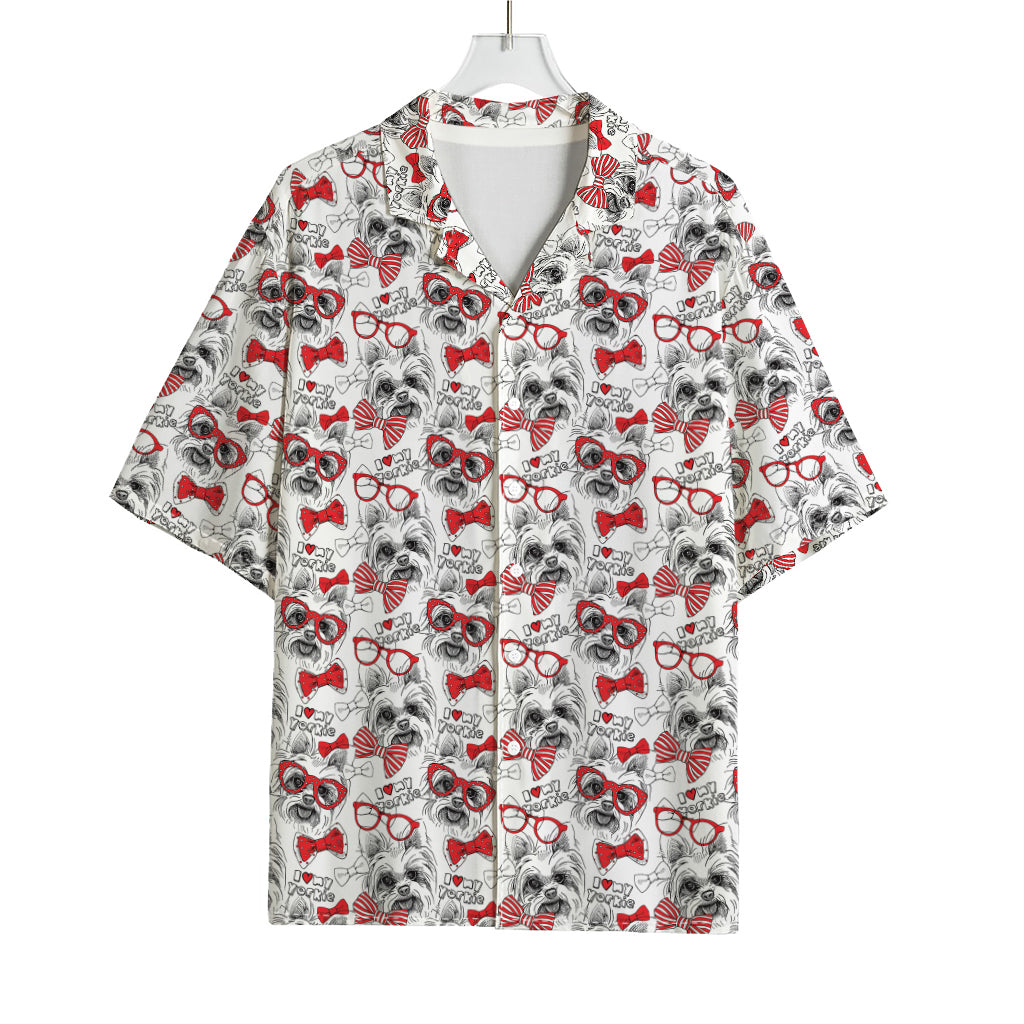 Lovely Yorkshire Terrier Pattern Print Rayon Hawaiian Shirt