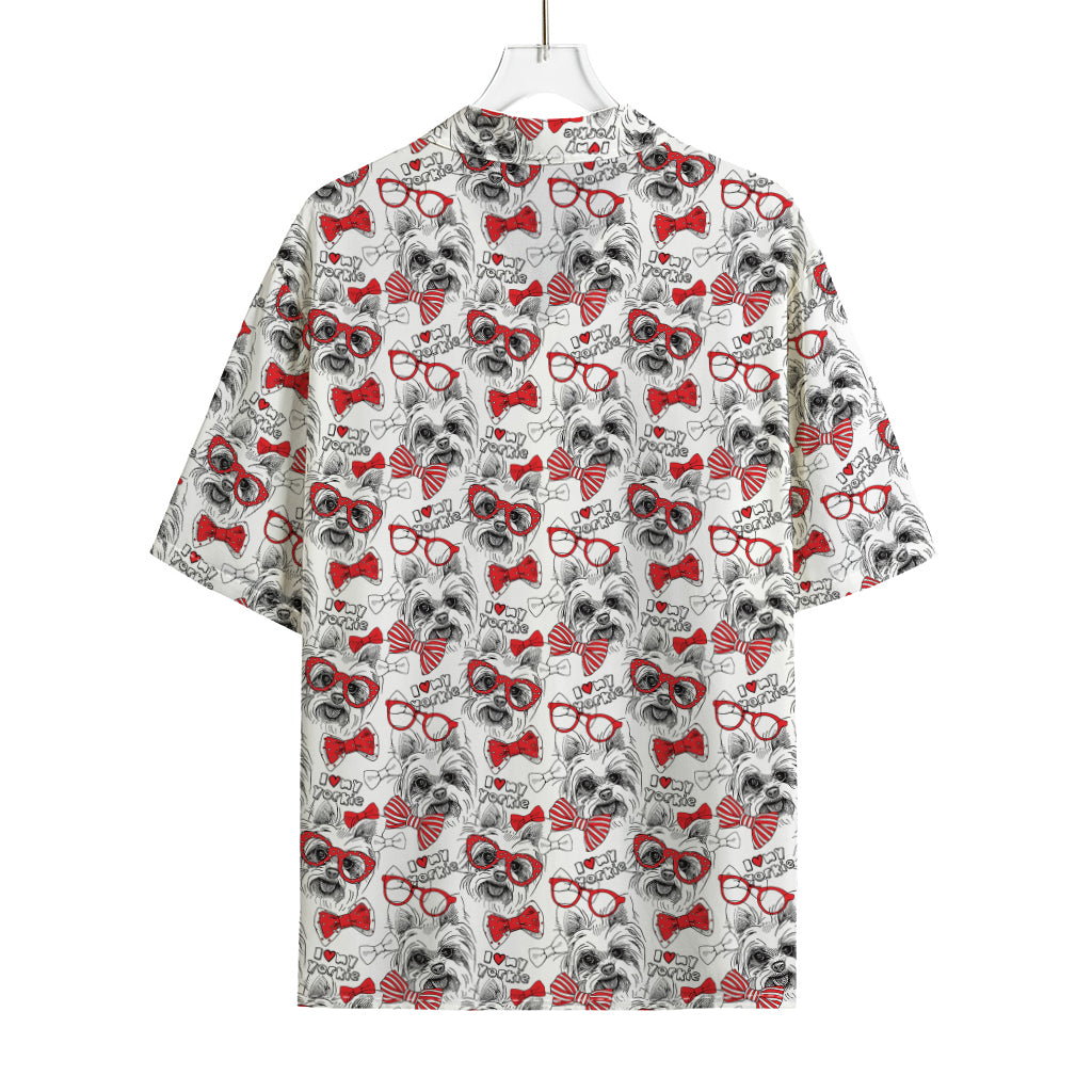 Lovely Yorkshire Terrier Pattern Print Rayon Hawaiian Shirt