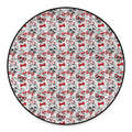 Lovely Yorkshire Terrier Pattern Print Round Floor Mat