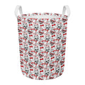 Lovely Yorkshire Terrier Pattern Print Round Laundry Basket