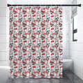 Lovely Yorkshire Terrier Pattern Print Shower Curtain