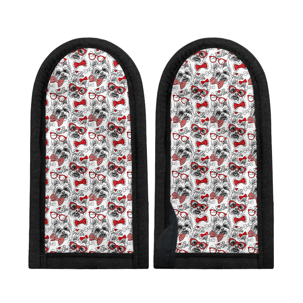 Lovely Yorkshire Terrier Pattern Print Skillet Handle Cover