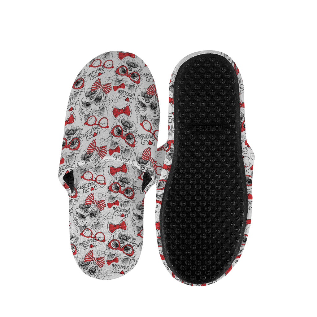 Lovely Yorkshire Terrier Pattern Print Slippers