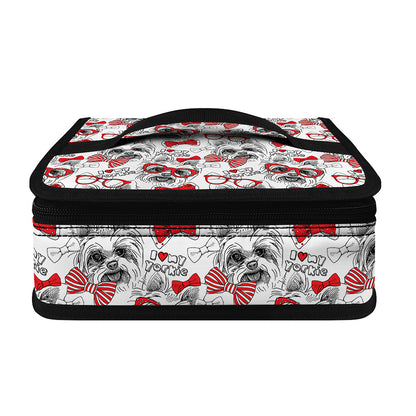 Lovely Yorkshire Terrier Pattern Print Small Lunch Bag