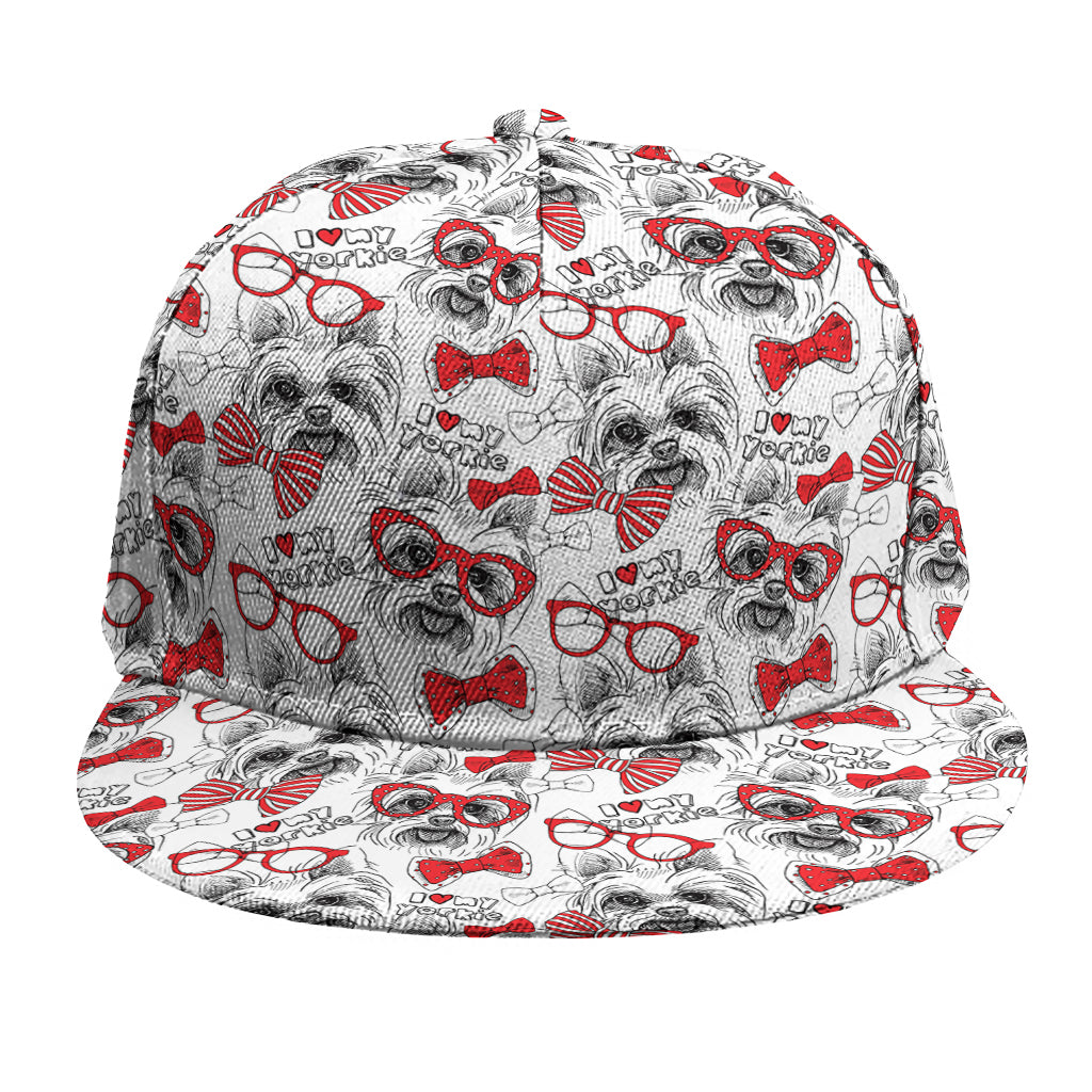 Lovely Yorkshire Terrier Pattern Print Snapback Cap