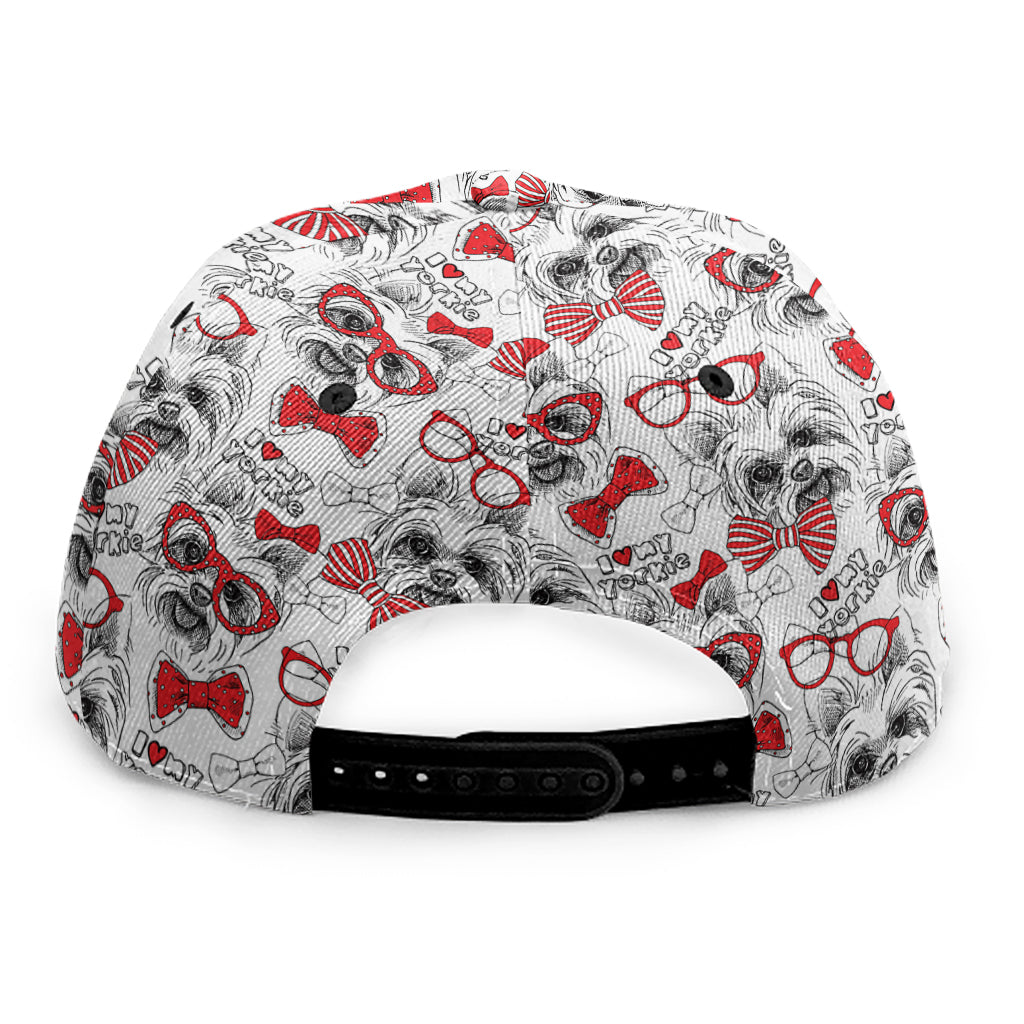 Lovely Yorkshire Terrier Pattern Print Snapback Cap