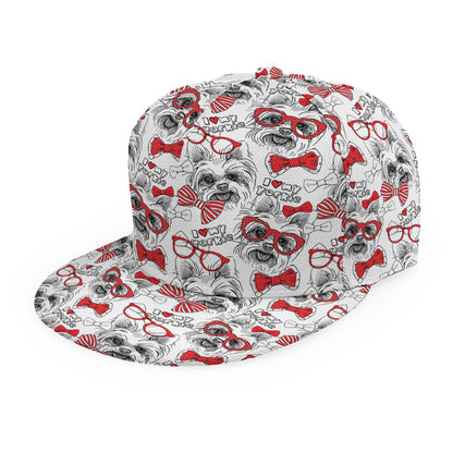 Lovely Yorkshire Terrier Pattern Print Snapback Cap