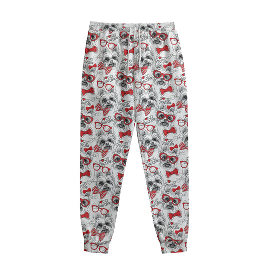 Lovely Yorkshire Terrier Pattern Print Sweatpants
