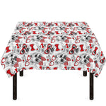Lovely Yorkshire Terrier Pattern Print Tablecloth