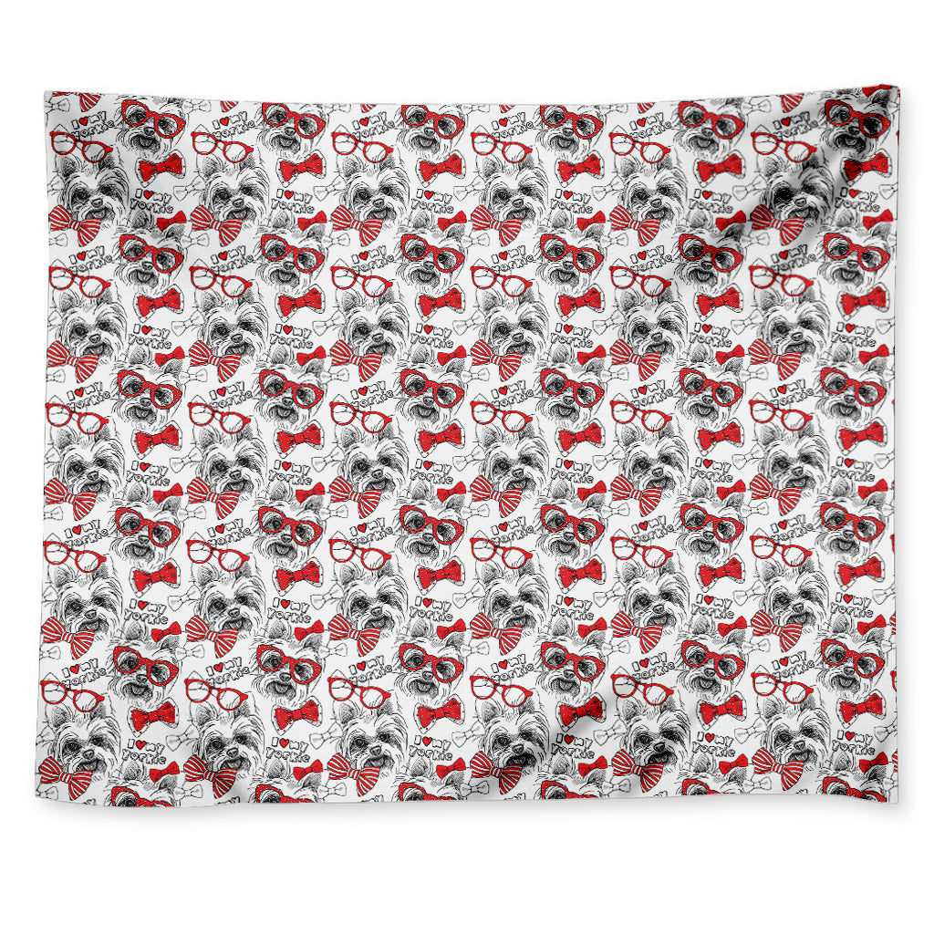Lovely Yorkshire Terrier Pattern Print Tapestry