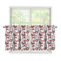 Lovely Yorkshire Terrier Pattern Print Tier Curtains