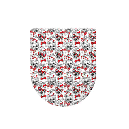 Lovely Yorkshire Terrier Pattern Print Toilet Lid Cover