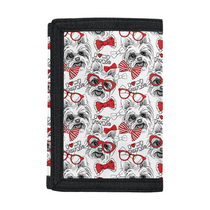 Lovely Yorkshire Terrier Pattern Print Trifold Wallet