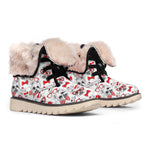 Lovely Yorkshire Terrier Pattern Print Winter Boots