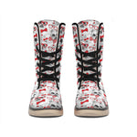 Lovely Yorkshire Terrier Pattern Print Winter Boots