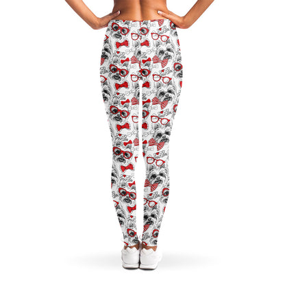 Lovely Yorkshire Terrier Pattern Print Women's Leggings