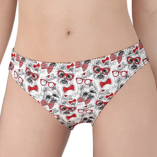 Lovely Yorkshire Terrier Pattern Print Women's Panties